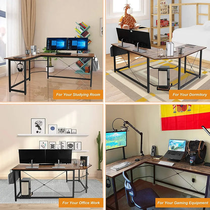 L-förmiger Schreibtisch Computer Ecke Schreibtisch Home Gaming Schreiben Studie Workstation Tisch