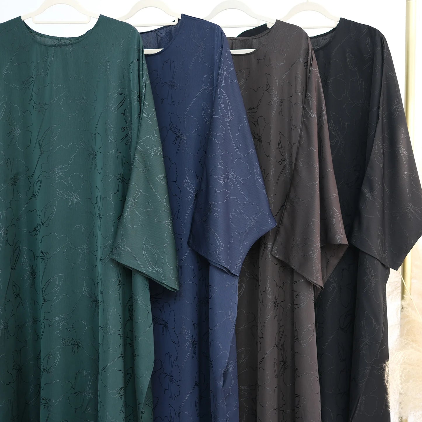 Luxury 2 Piece Muslim Outift Sets for Women Ramadan Dubai Hijab Abaya Dress Islamic Party Kaftan Robe Elegant Turkey Gown 2025.