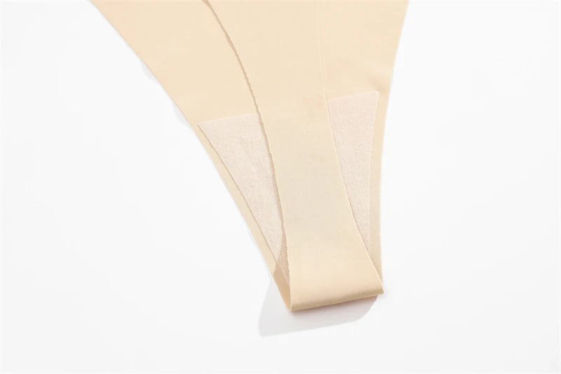 4PcsSet Seamless Ultra-thin Underwear Women Sexy Thin Belt Panties Female High Stretch Thongs Girls Breathable G-String Lingerie.