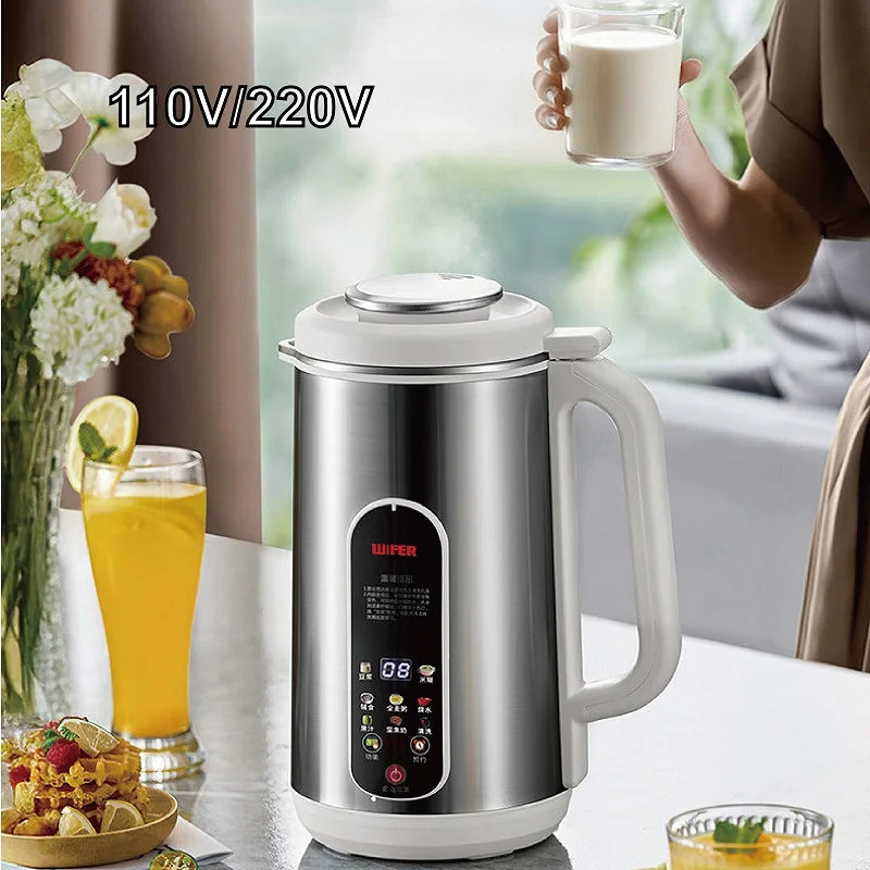 110V/220V Soy Milk Machine Electric Juicer Multifunctional Wall Breaking Machine Kitchen Auto Heating Rice Paste Machine 1200ml.