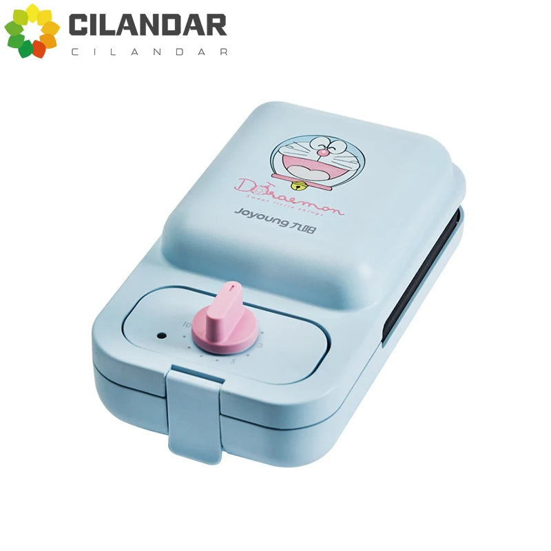 Cartoon Sandwich Machine Home Breakfast Waffle Maker Bread Machine Line Jiuyang Theme  Yellow Blue Timing Fried Eggs.