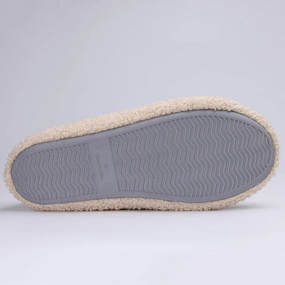 Comwarm Women's Fur Indoor Slippers Polar Fleece Flat Shoes Winter Fuzzy Slippers For Ladies Warm Cozy Shearling House Slippers.