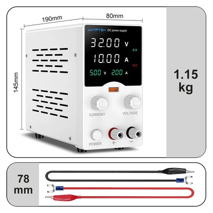 Wanptek Laboratory Power Supply 30V 5A 30V 10A 60V 5A 120V 3A Encoder Adjustment with USB Fast Charging Lab DC Power Supply.