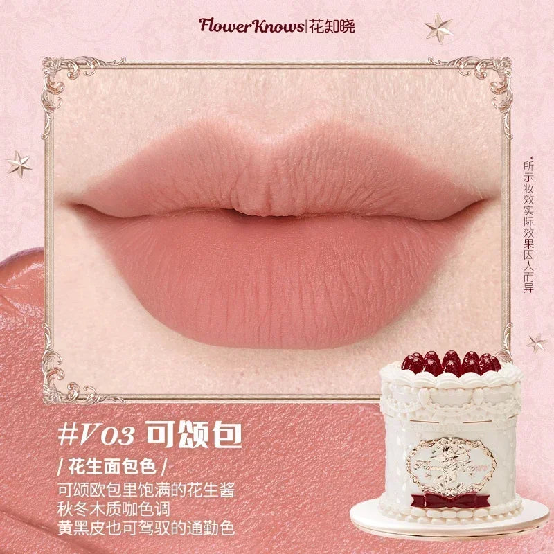 Flower Knows Butterfly Cloud Collar Collection Cosmetics Water Non Stick Cup Lipstick Lght Film-forming Solid Lip Gloss Makeup