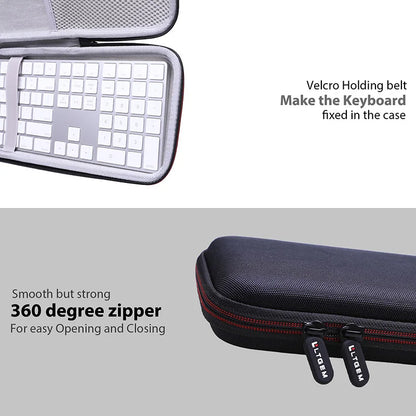 LTGEM EVA Hard Case for Apple Magic Keyboard with Numeric Keypad Carrying Storage Bag.