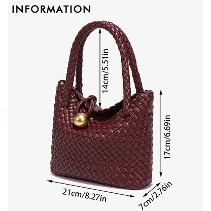 Woven Shoulder Bag for Women Crossbody Tote Bag for Women Small Handbag Vegan Leather Purse Tote Handbag Hobo Bag.