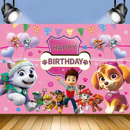 Paw Patrol Rosa Geburtstag Skye Thema Party Dekorationen Geschirr Set Pappteller Tassen Servietten Für Kind Party Liefert Spielzeug Geschenke.