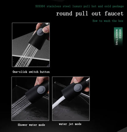 kitchen sink Black nano-sink single-slot household hand-washing basin kitchen large 304 stainless steel sink sink bowl