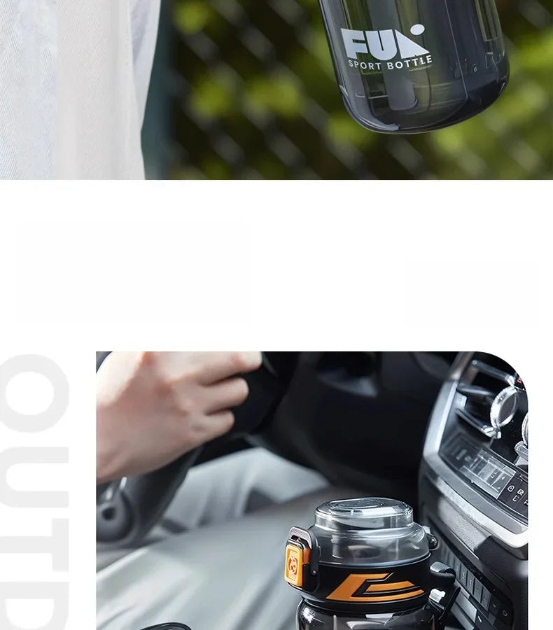 Portable Sports Water Cup For Men Tritan Material One Key Open Cover Fitness Cups High Temperature Seal Leakproof Kettle.