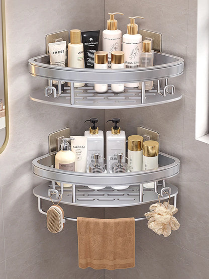 Yun jie ya Free Punch Bad Lager regal Kleiderbügel WC Eck regal Veranstalter Wand Dusch regal Wohn accessoires