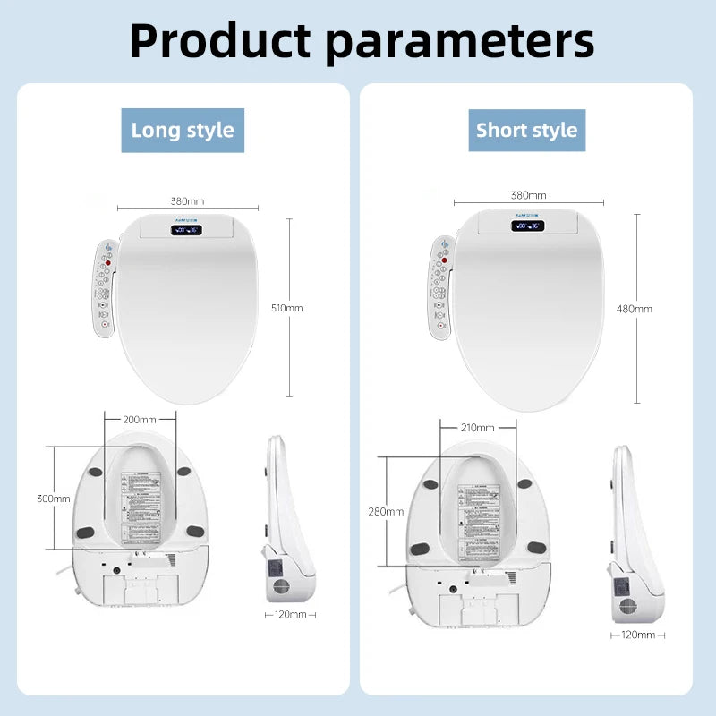 Intelligenter Toilettensitzbezug – wasser- und energiesparend, sofortige Erwärmung, selbstreinigend, LED-Nachtlicht, effizienter, hygienischer Badezimmerdeckel