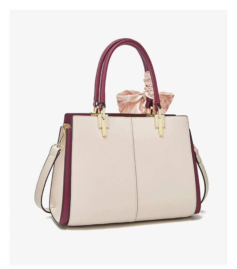 FOXER Split Leather 2025 Autumn Winter New Large Tote Handbag Women's Shoulder Bag Chinese Classic Embroidery Best Gift for Mom.