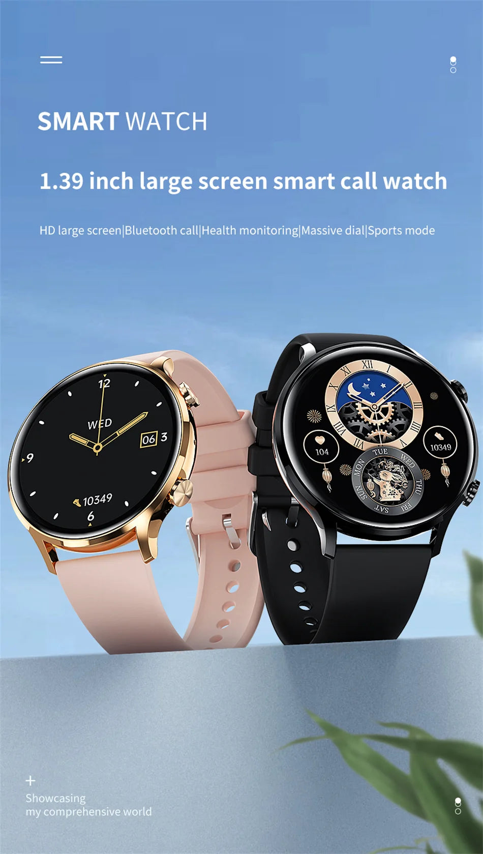2025 New Smartwatch Women AMOLED HD Screen Always On Display Bluetooth Call IP68 Waterproof GPS Smart Men Watch For Android ios.
