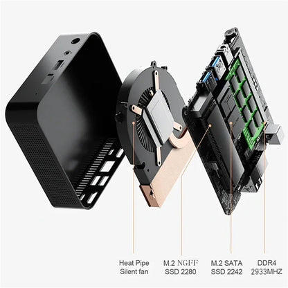 【3-Year-Warranty】2025 Mini PC Intel Core i9 8950HK Gaming Computer Windows 11 16GB DDR4 2TB SSD WiFi 6  Gamer Desktop PC.