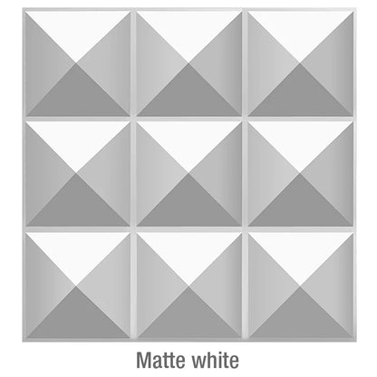 12 Pcs Decorative 3D Wall Panel Diamond Design Matt White Wallpaper Mural Tile-Panel-Mold 3D wall sticker bathroom kitchen 30cm