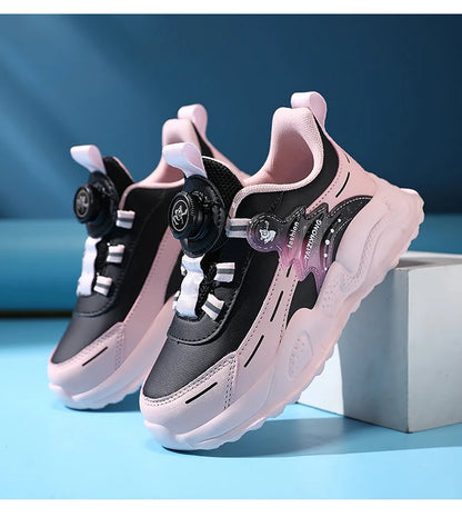 Fashion Children Shoes Boy Sneaker Non-slip School Casual Walking Shoes Leather Tennis Sport Shoes for Kids Girls 5 To 16 Years.