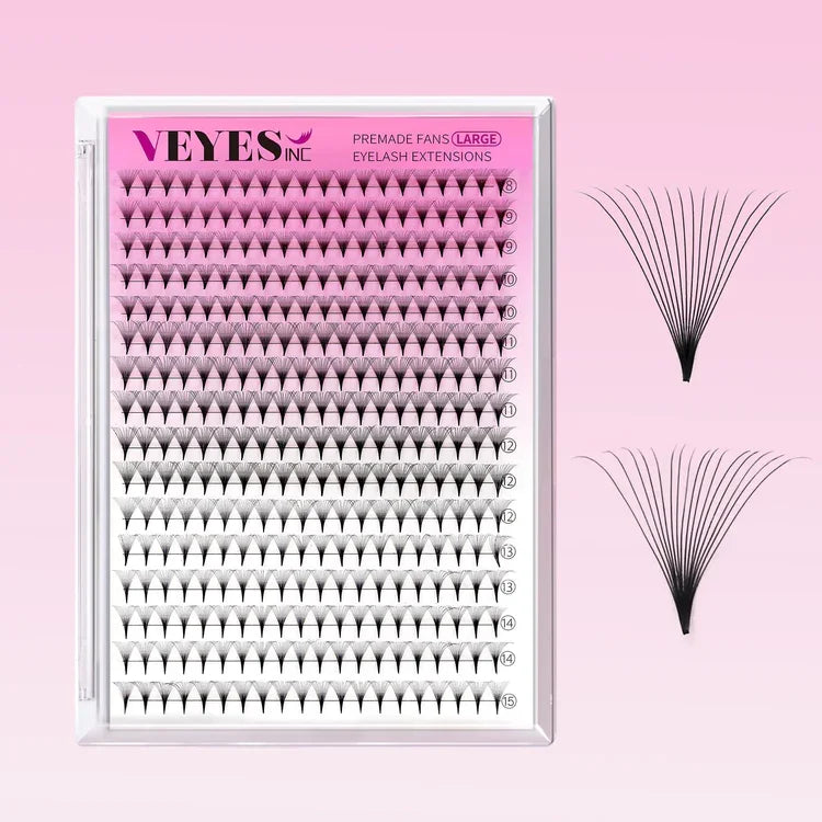 Veyes Inc NarrowPro Premade Fans Lashes Fans Veyelash 320 Fans 14D 16D Slim Thin Pointy Base Soft Russian Volume Fans Lash.