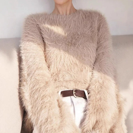 2025 Fashion Women Spring Autumn Knitted Sleeveless O-Neck Loose Pullover Sweater Tops Pull Ladies Winter Turtleneck Sweater.