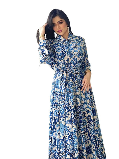 Eid mubarak abaya kleid dubai muslimische frauen drucken blaue hijab kleider truthahn islamische kleidung kaftan marocain vestido musulmane.