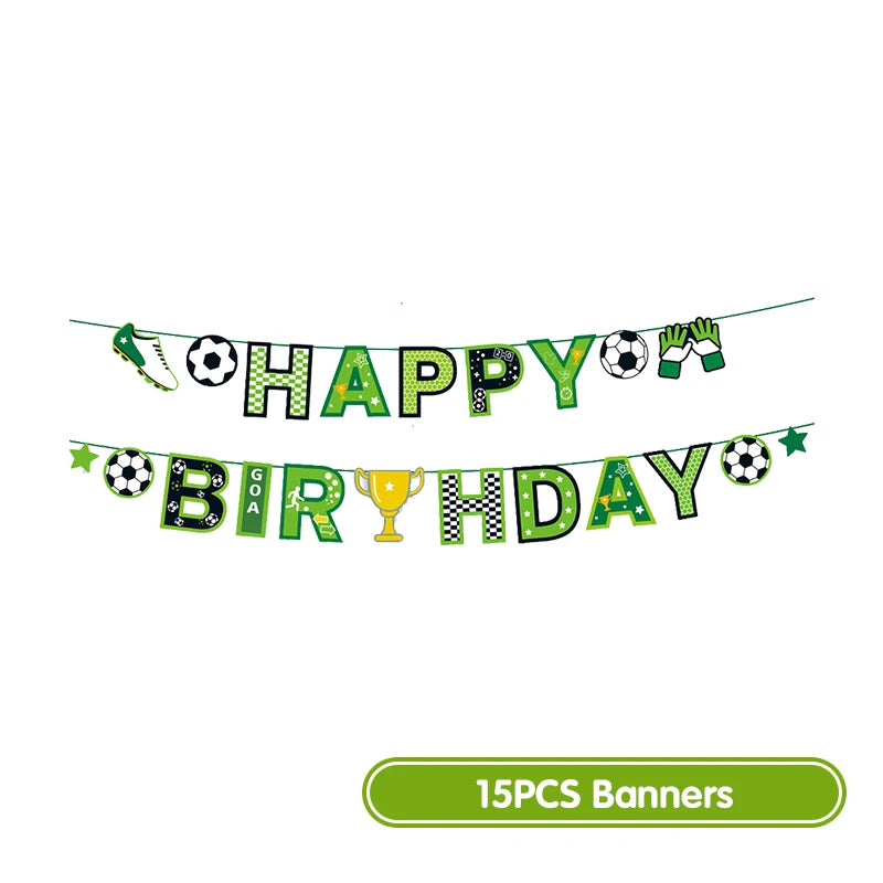 Fußball Geburtstag Dekoration Party Supplies Geschirr Luftballons Set Süßigkeiten Geschenkboxen Fußball Geburtstagsgeschenke Kinder Geburtstagsgeschenke