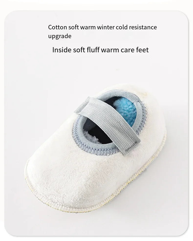 Lovely Infant Slippers Toddler Kids Boy Girl Knit Crib Shoes Warm Cute Cartoon Anti-slip Prewalker Newborn Slippers Baby Shoes