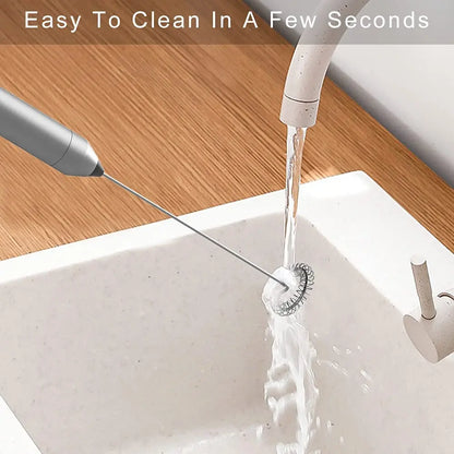 Milk Frother Handheld Battery Operated Mini Mixer Electric Foam Maker for Coffee Stainless Steel Milk Foamer for Coffee.