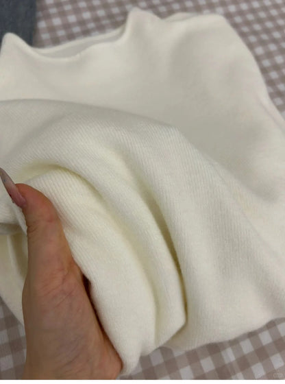 2025 Autumn Winter Fashion Turtleneck Ladies Solid Sweater Women's Casual Vintage Knitted Long Sleeve Pullovers Woman Clothing.