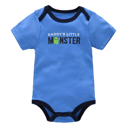 3 Teile/satz Neue Baby Jungen Kleidung Sommer 100% Baumwolle Blau Grau Krawatte Drucken Drei Stück Kurzarm Body vetements bebe Für 0-12M.