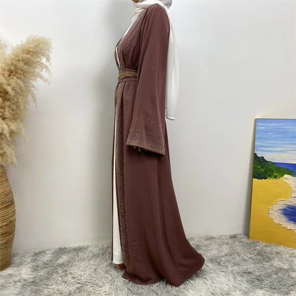 Ramadan Eid Dubai Open Black Muslim Kimono Abaya Damen Turkey Islam Abayas For Women Dress Kebaya Robe Femme Musulmane Kaftan