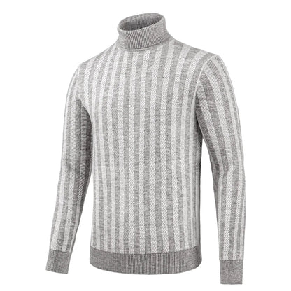 VOBOOM Men's Casual Slim Fit Basic Tops Knitted Lightweight Crewneck Twist Sweaters Turtleneck Pullover Sweater.