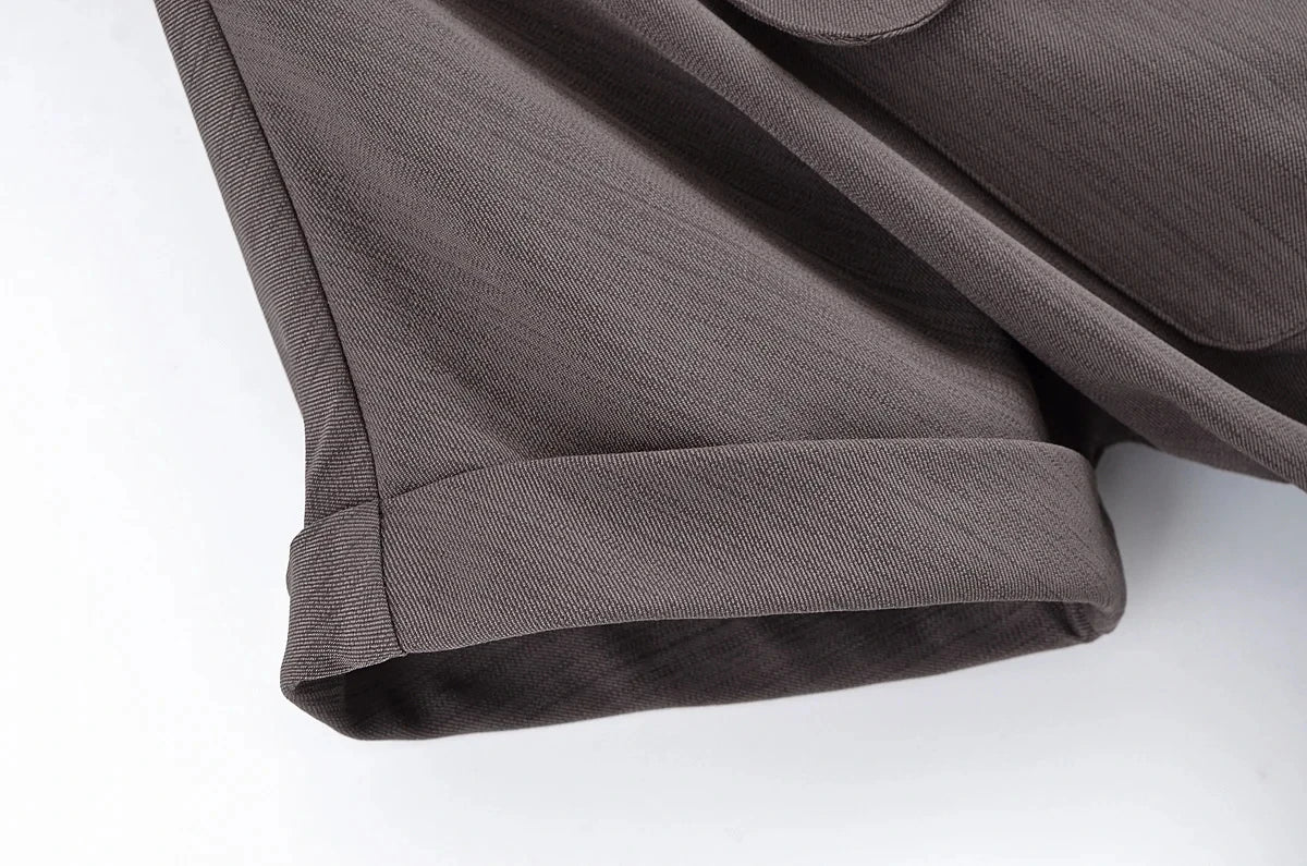 Casual Pants 2 Pieces Sets For Women Short Sleeve Coat High Waist Trousers Women's Suit 2025 Two Pieces Loose Woman Outfits.