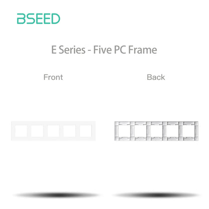 BSEED Zigbee 1/2/3/4Gang Smart Licht Vorhang Shutter Dimmer Schalter Mechanische Tasten EU Steckdosen USBC DIY Teile Kunststoff Rahmen.