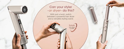 8 in 1 Professional Folding Hair Dryer Airwrap High Speed 110000rpm Blow Dryer Automatic Curling Iron Salon Hair Styling Tools.