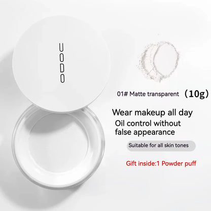 Uodo Loose Powder Makeup Oil Control Dry Skin Long-lasting Setting Foundation Glitter Flagship Genuine Goods Udo