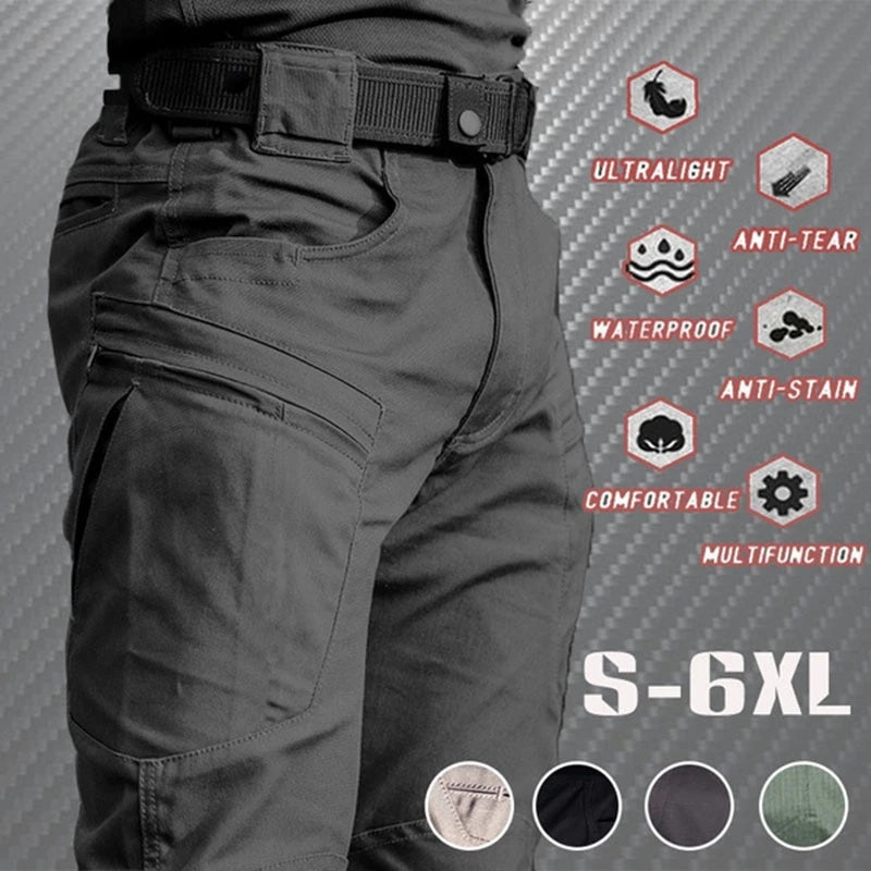 Men's Summer Tactical Cargo Pants Lightweight Casual Waterproof Trousers Casual Pants Wear-resisting Multi-pocket Outdoor Hiking.
