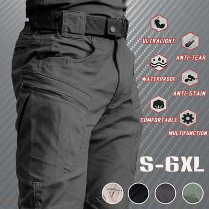 Men's Summer Tactical Cargo Pants Lightweight Casual Waterproof Trousers Casual Pants Wear-resisting Multi-pocket Outdoor Hiking.