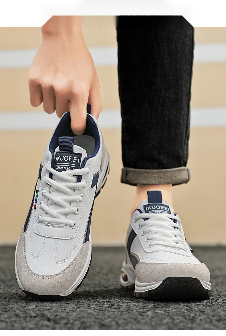 Men's Trendy Sports Shoes Lightweight Breathable Modern Non Slip Shoes Suede Detailing Outdoor Stylish Daily Wear Men Sneakers.