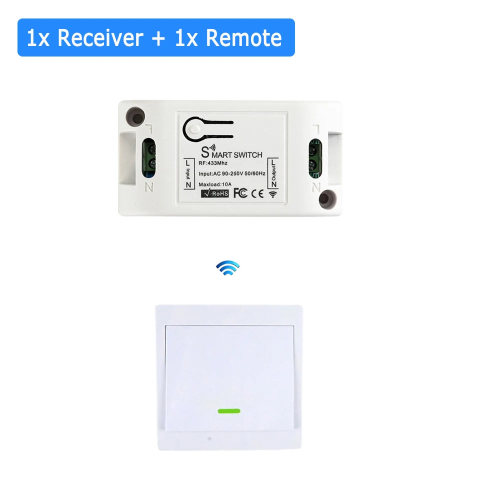 CENFAYA 433 Mhz Drahtlose Fernbedienung Lichtschalter AC 110 V 230 V 220 V Empfänger Modul 1 2 3 Gang Wand Panel Sender EIN/AUS.
