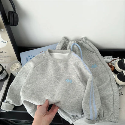 Spring Kids Sweatshirt Sets Children Long Sleeve Clothing Suits Boy Girl Casual Pullover+Pants 2Pcs Autumn Teen Tracksuit Outfit.