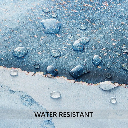 Duschvorhang-Set aus blau-goldenem Marmor, abstraktes Granitmuster, luxuriöse, moderne, wasserdichte Badezimmerdekoration