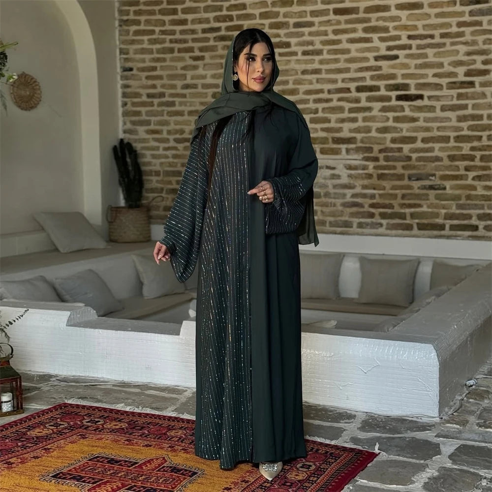 Ramadan Eid Kebaya Muslim Abaya Damen Dubai Long Dresses For Women Robe Djellaba Caftan Marocain Femme Musulmane Kaftan Vestidos.