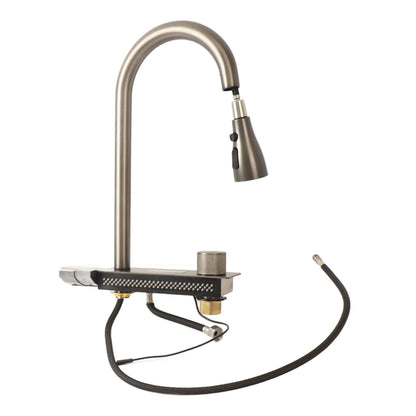 Küchenspüle unter der Theke, 68 x 45 cm, verdickter Edelstahl, Digitalanzeige, Küchenspüle, Unterbauwaschbecken