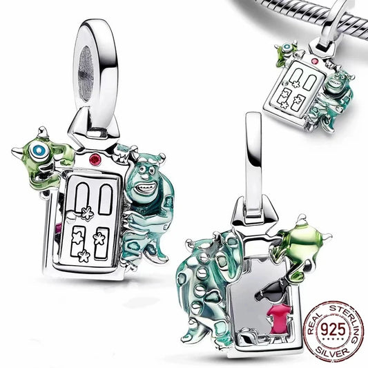 100% 925 sterling silver Disney 100th anniversary charm beads suitable for original DlY bracelet, women's fashion gift.