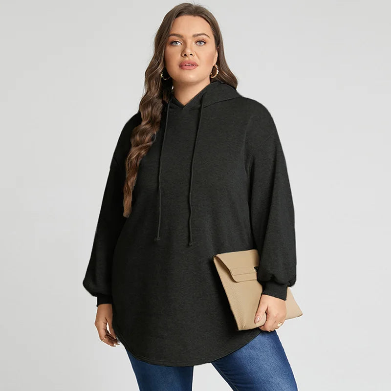 ZANZEA Plus Größe Sweatshirt 2025, Mode Herbst Winter Solide Frauen Warme Kapuze Tops Lose Beiläufige Pullover Langarm Hoodies.