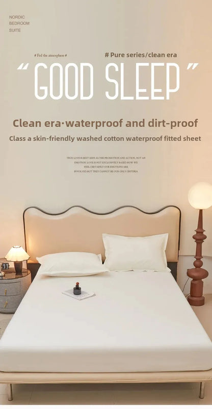 Waterproof bedsheet, bedspread, single piece urine proof and breathable mattress, dustproof cover, mat without pillowcase.