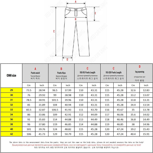 190 cm 200 cm hohe Jeans für Herren, gerade, normale Passform, Denim-Hose, männlich, Teeneeger, Stretch, extra lang, Länge 110, 115 cm, 120 cm, verlängert.