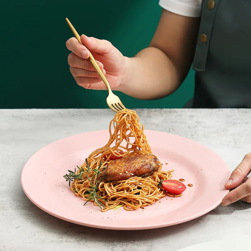 1/4/10PCS Blue Green Nordic Polypropylene Plates Dinnerware Tableware Eco Friendly Lightweight Kitchen Dishes Safe Dinner Plates.