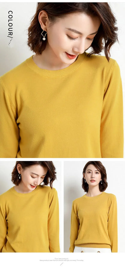 22 farben Herbst und Winter Kaschmir Pullover Frauen Pullover Oansatz Pull Femme Lange Hülse Frauen Casual Lose Pullover Pullover.