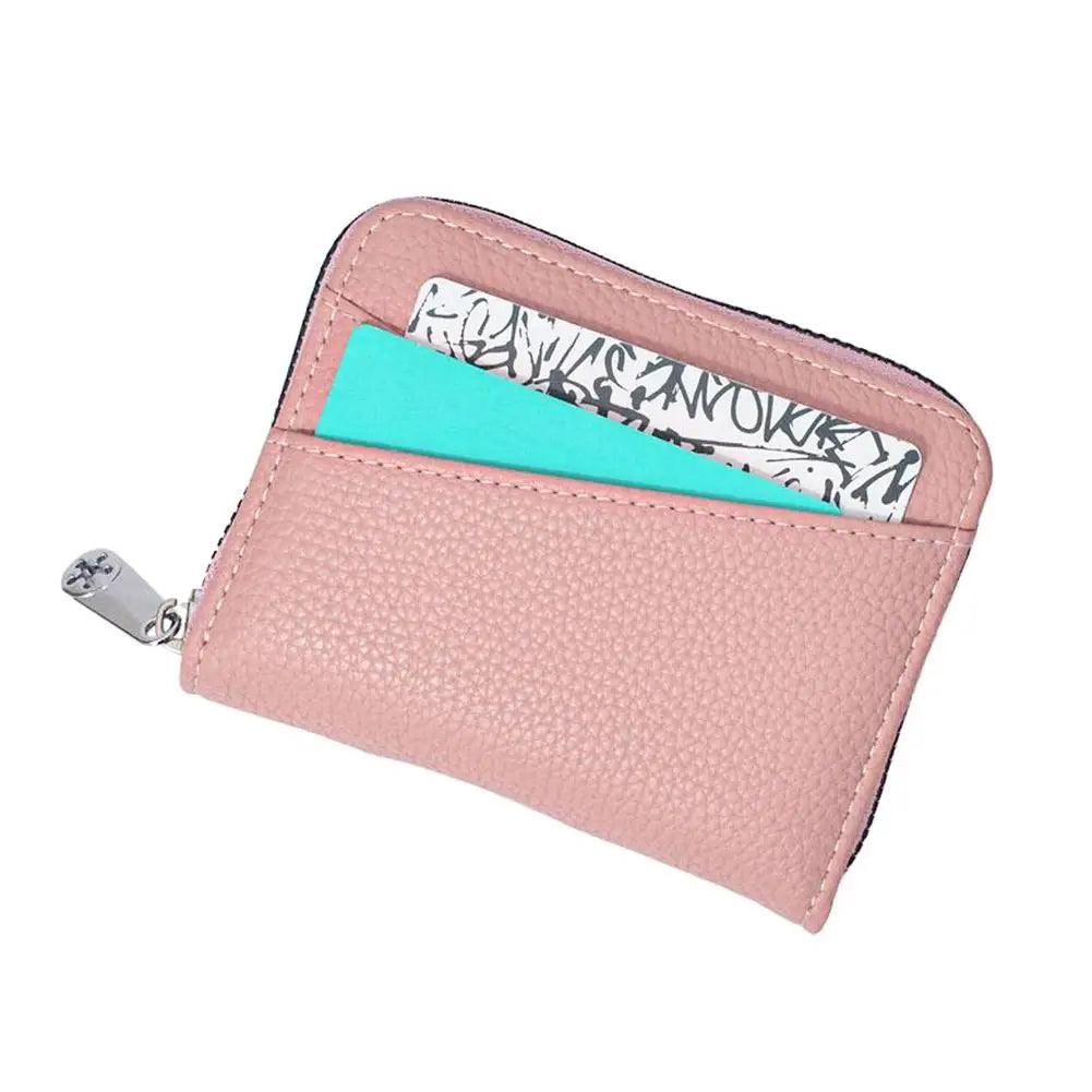 Multi-Pocket Portable PU Leather Wallet Japanese Wallet Coin Bags Multi-Card Slot ID Card Holder Coin Zipper Purse For Women.