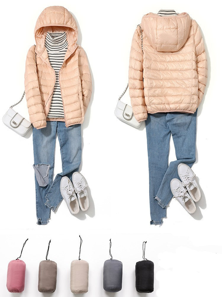 13 Farbe Neuankömmlinge Frauen Mode kurze ultraleichte dünne packbare Puffer Jacken weibliche süße Stil koreanische Daunen mäntel.